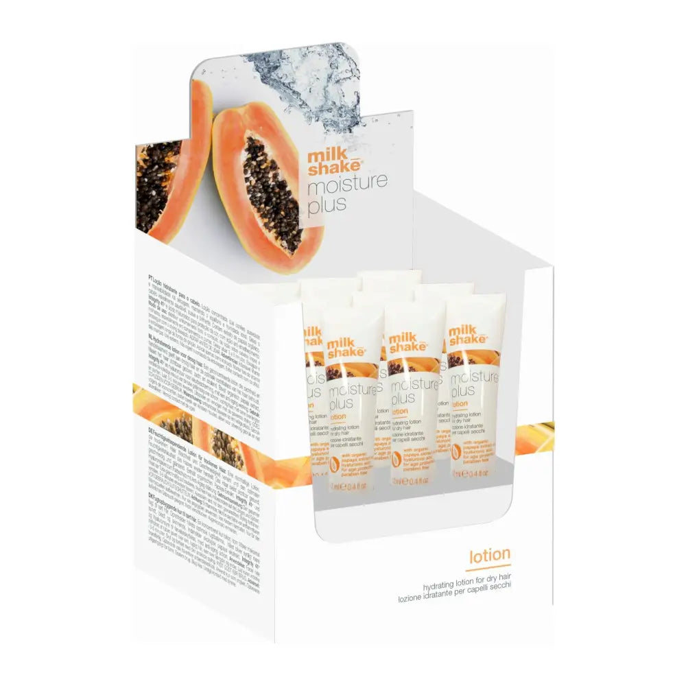 Intenzív Regeneráló Kezelés Száraz Hajra Papaya Kivonattal Milk Shake Moisture Plus Lotion 12x12ml - Haj