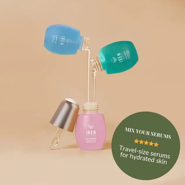 IREN Shizen Dew Up Discovery Kit – Japán Luxus Mini Szérumkészlet Száraz Érzékeny és Vízhiányos Bőrre - Kozmetika