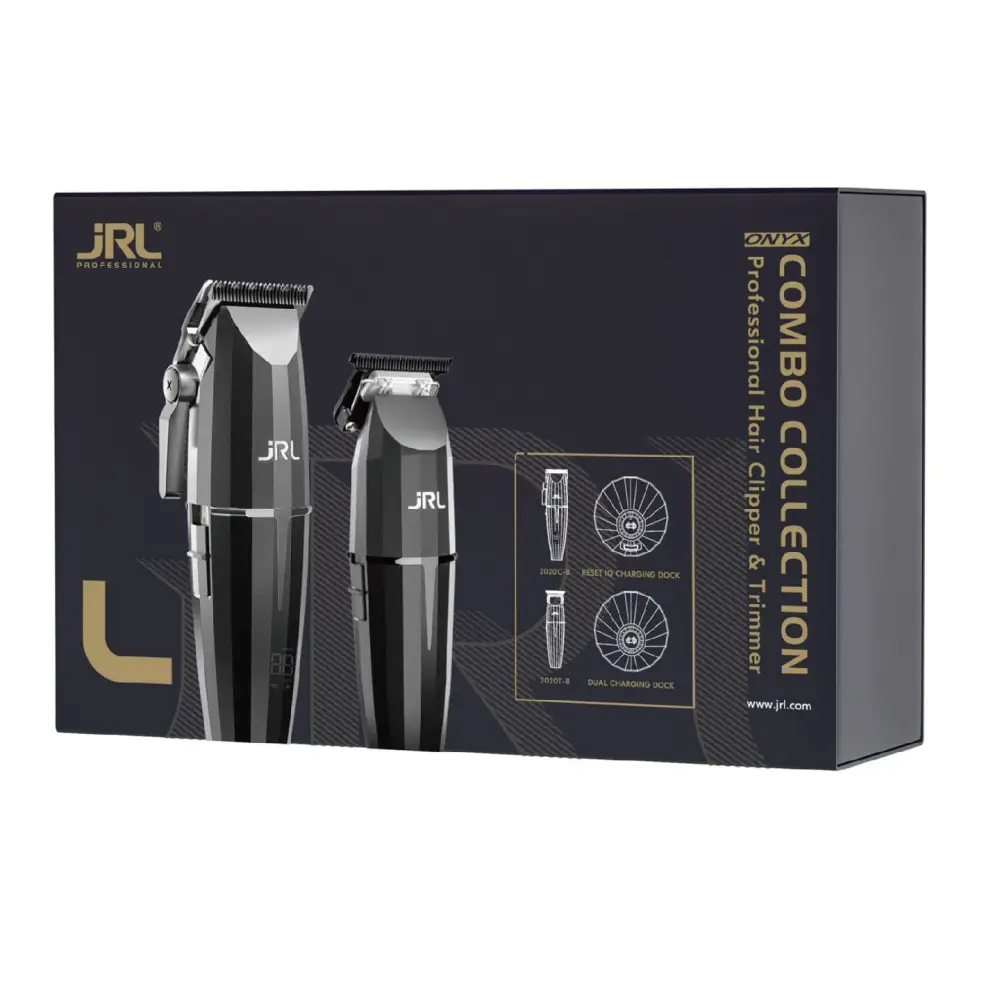 JRL Onyx Combo Collection – Professzionális hajvágó és kontúrvágó szett Smart-Clip és Cool Blade technológiával extra