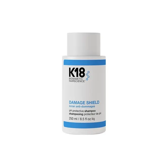 K18 Damage Shield Sampon 250ml – Védő sampon pH optimalizált formulával sérült hajra színvédelemmel és göndörség elleni