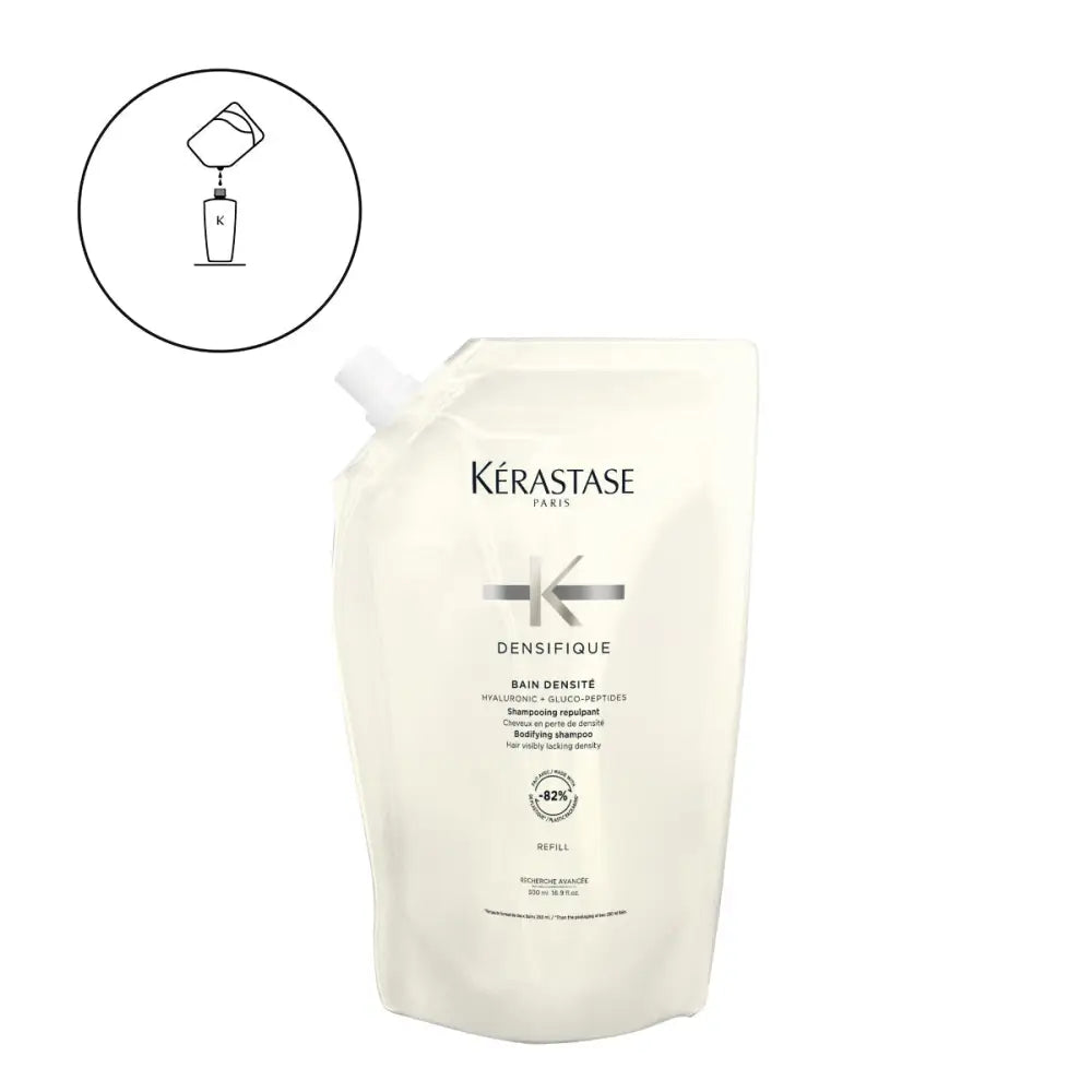 Kérastase Densifique Bain Densité – Professzionális Sampon Vékonyszálú Haj Erősítésére és Dúsítására - 500 ml Utántöltő