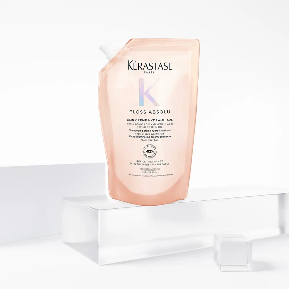 Kérastase Gloss Absolu Bain Crème Hydra‑Glaze – Hidratáló Fényfokozó Sampon Vastag Elektromosodó Hajra Szulfátmentes