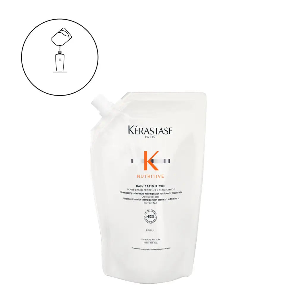 Kérastase Nutritive Bain Satin 1 – Professzionális hidratáló sampon enyhén száraz és dehidratált hajra - 500 ml