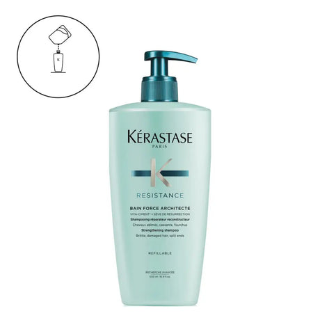 Kérastase Résistance Bain Force Architecte – Újjáépítő Sampon Gyenge és Károsodott Hajra - 500 ml - Haj