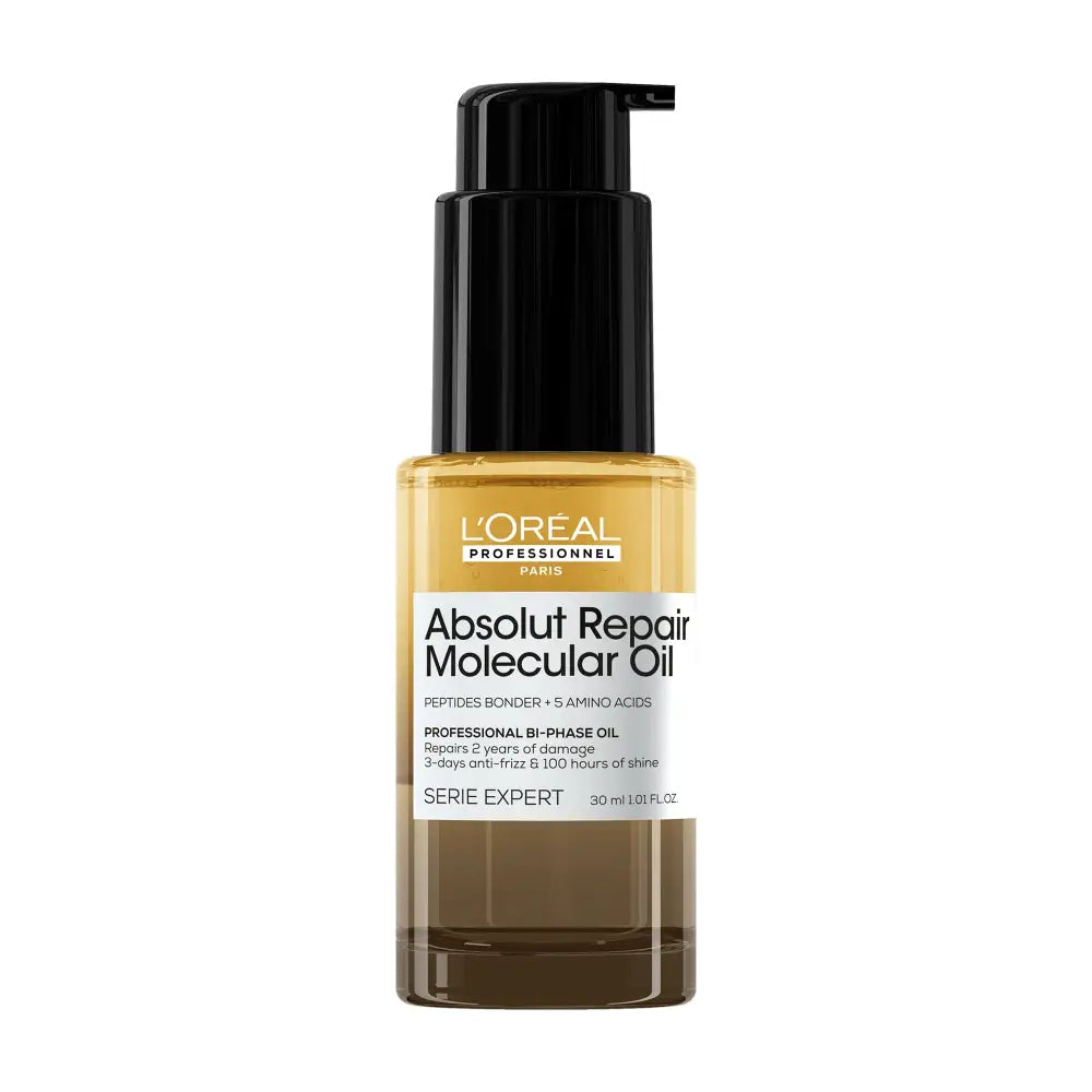 L’Oréal Professionnel Absolut Repair Molecular Kétfázisú Hajolaj– Anti Frizz Intenzív Táplálás & 100 Óra Fény 30 ml Haj