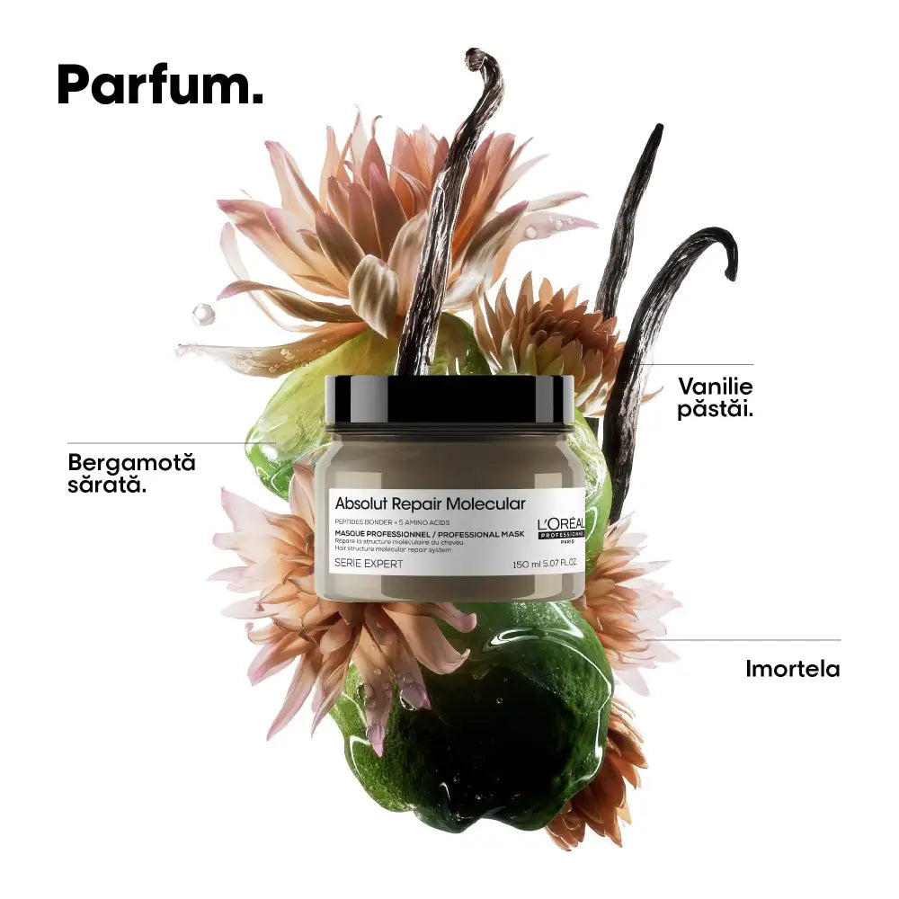 L’Oréal Professionnel Absolut Repair Molecular – Koncentrált Hajpakolás Sérült Hajra 5 Aminosavval & Peptidkötésekkel