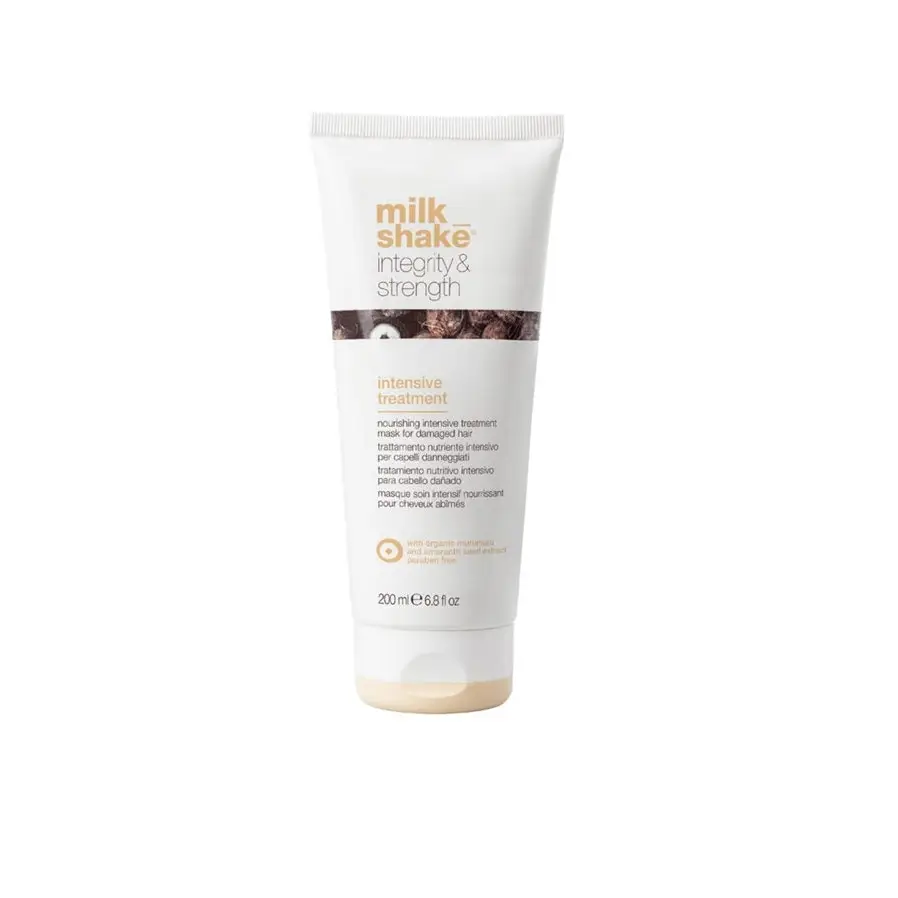 Milk Shake Integrity & Strength – Intenzív hajpakolás sérült hajra keratinnal és természetes olajokkal 200 ml - Haj