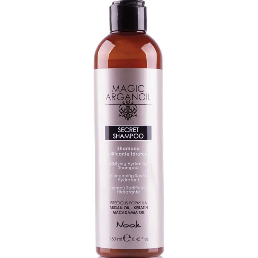 Nook Magic Arganoil Secret – Șampon Hidratant Fără Parabeni și Sulfați pentru Toate Tipurile de Păr - 250 ml - Păr