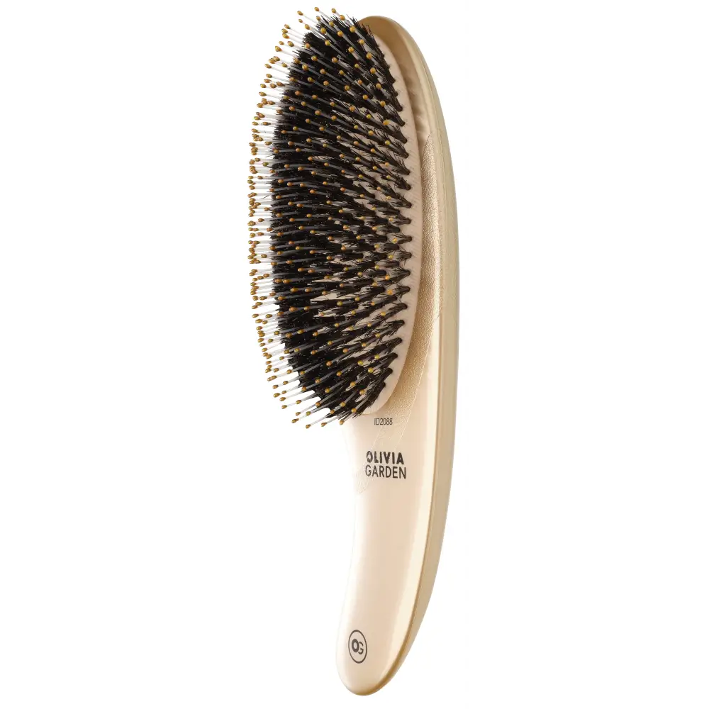 Olivia Garden Expert Care Curve – Professzionális kefe vaddisznó- és nylon sörtékkel ergonomikus ívelt kialakítással