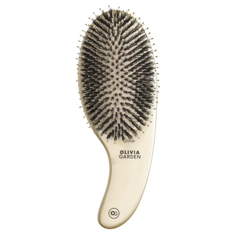Olivia Garden Expert Care Curve – Professzionális kefe vaddisznó- és nylon sörtékkel ergonomikus ívelt kialakítással