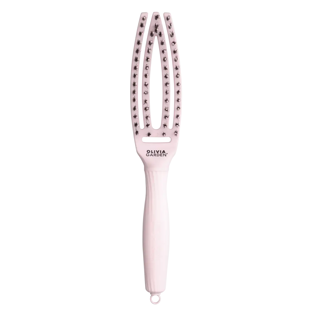 Olivia Garden Fingerbrush Care Iconic Boar & Nylon – Pasztell rózsaszín S méret – Könnyed kibontás tökéletes fény - Haj
