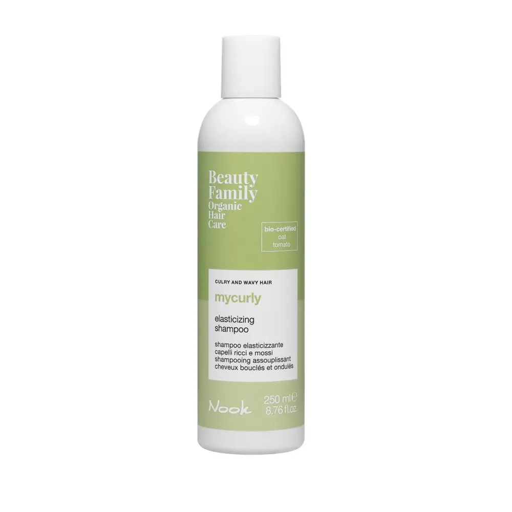 Organikus Hidratáló Sampon Hullámos És Göndör Haj Ápolására Nook Beauty Family MyCurly Elasticizing Shampoo 250ml - Haj