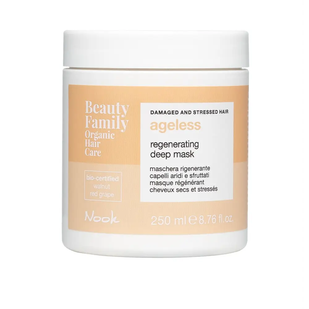 Organikus Regeneráló Hajmaszk Száraz És Sérült Haj Ápolására Nook Beauty Family Ageless Regenerating Deep Mask 250ml