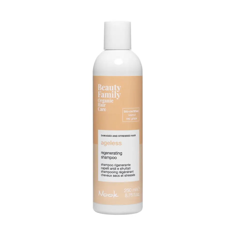 Organikus Regeneráló Sampon Száraz És Sérült Haj Ápolására Nook Beauty Family Ageless Regenerating Shampoo 250ml - Haj