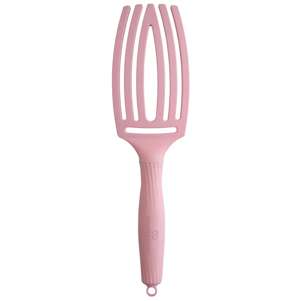 Perie Profesională Din Păr De Mistreț Și Nailon Olivia Garden Fingerbrush Boar&Nylon ThinkPink 2024 Soft Pink