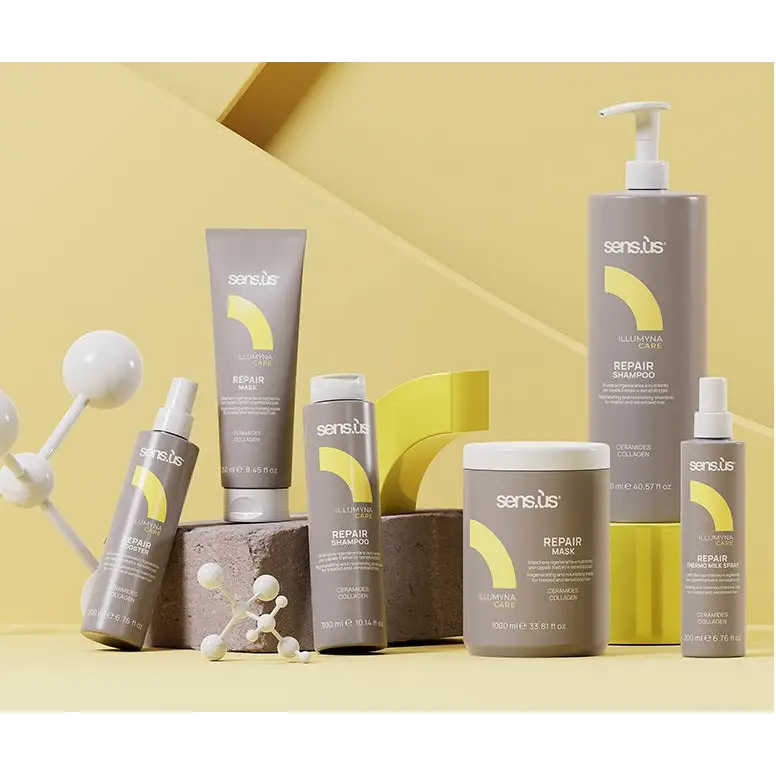 Regeneráló és Tápláló Sampon Sérült és Kémiailag Kezelt Hajra Illumyna Repair Shampoo - Haj