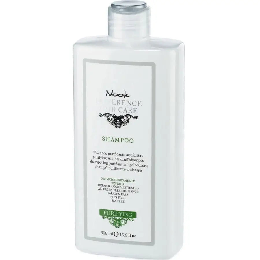 Șampon pentru Curățare Profundă Ideal pentru Scalpul Uscat cu Mătreață Nook Difference Hair Care Purifying - 500 ml