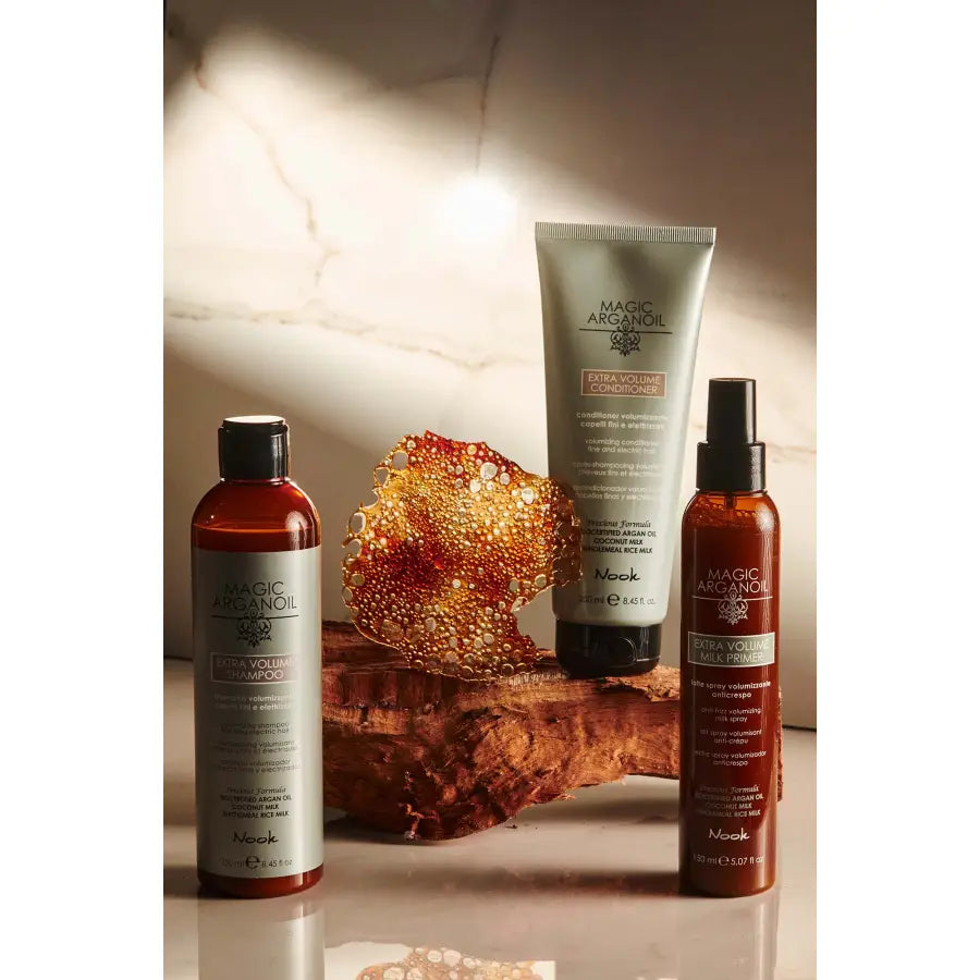 Șampon pentru Volum și Curățare Profundă Îmbogățit cu Ulei de Argan și Lapte de Cocos Nook Magic ArganOil Extra Volume