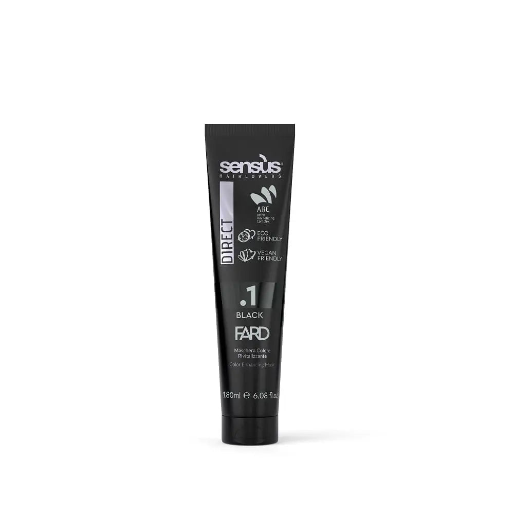 Sensus Direct Fard Mască Colorantă De Păr - 180 ml / 1 BLACK-NEGRU - Păr