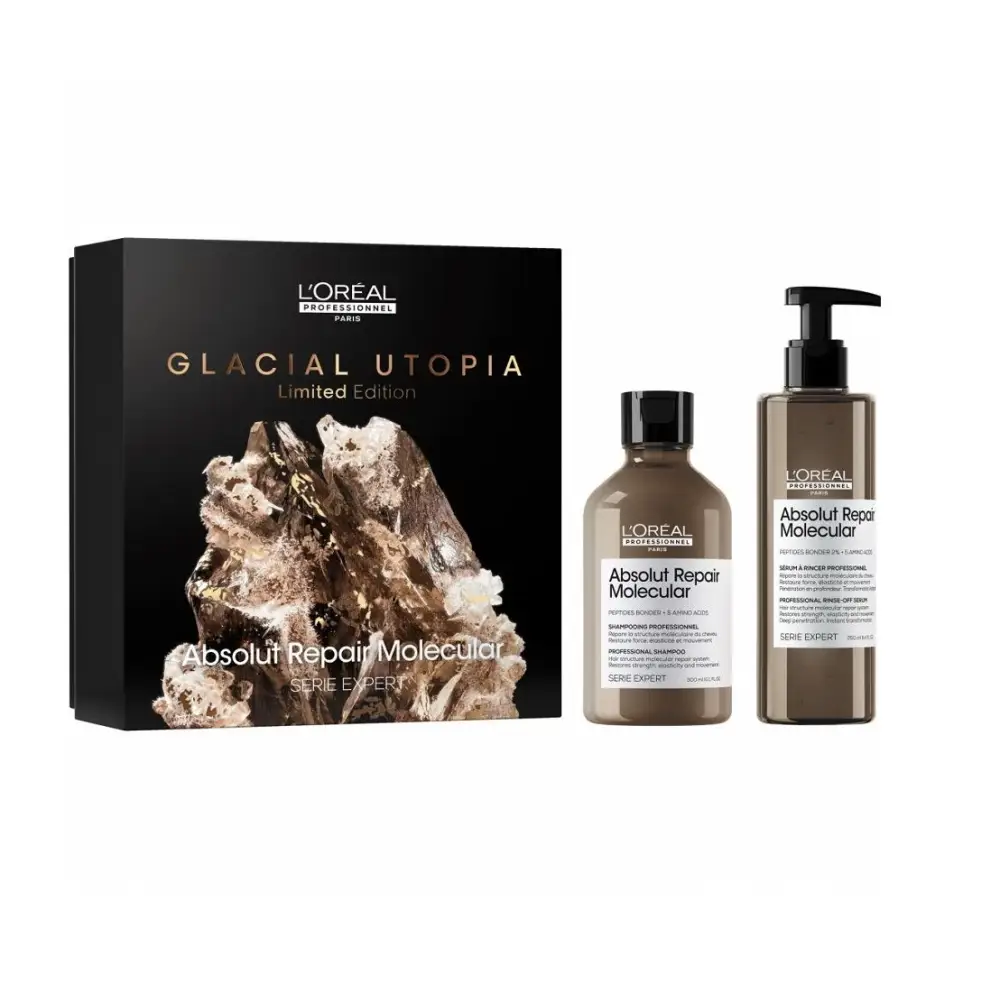 Szerkezetjavító Készlet Igénybevett Hajra L’Oreal Professionnel Serie Expert Absolut Repair Molecular Sampon