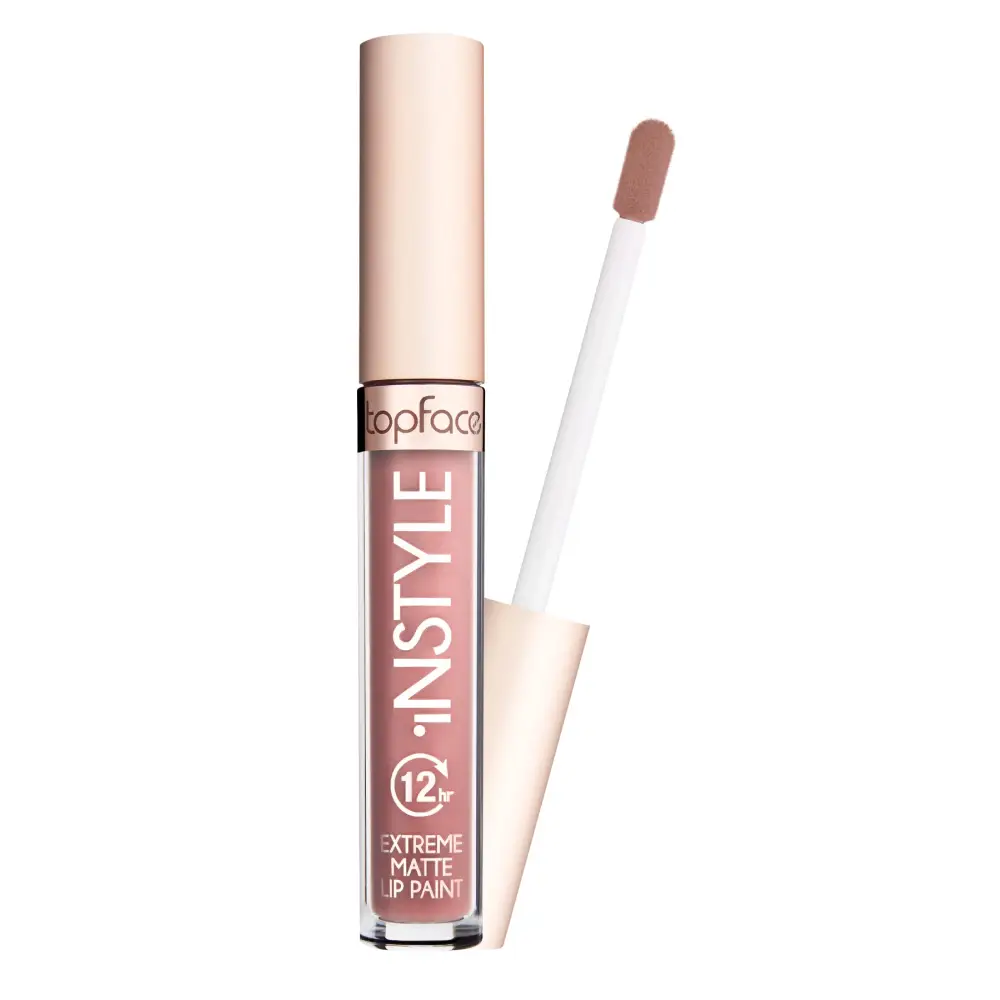 Topface Extreme Matte Instyle Folyékony Rúzs 12H – Intenzív Szín Ultra Matt Finish és Hosszantartó Kényelem - Sminkelés