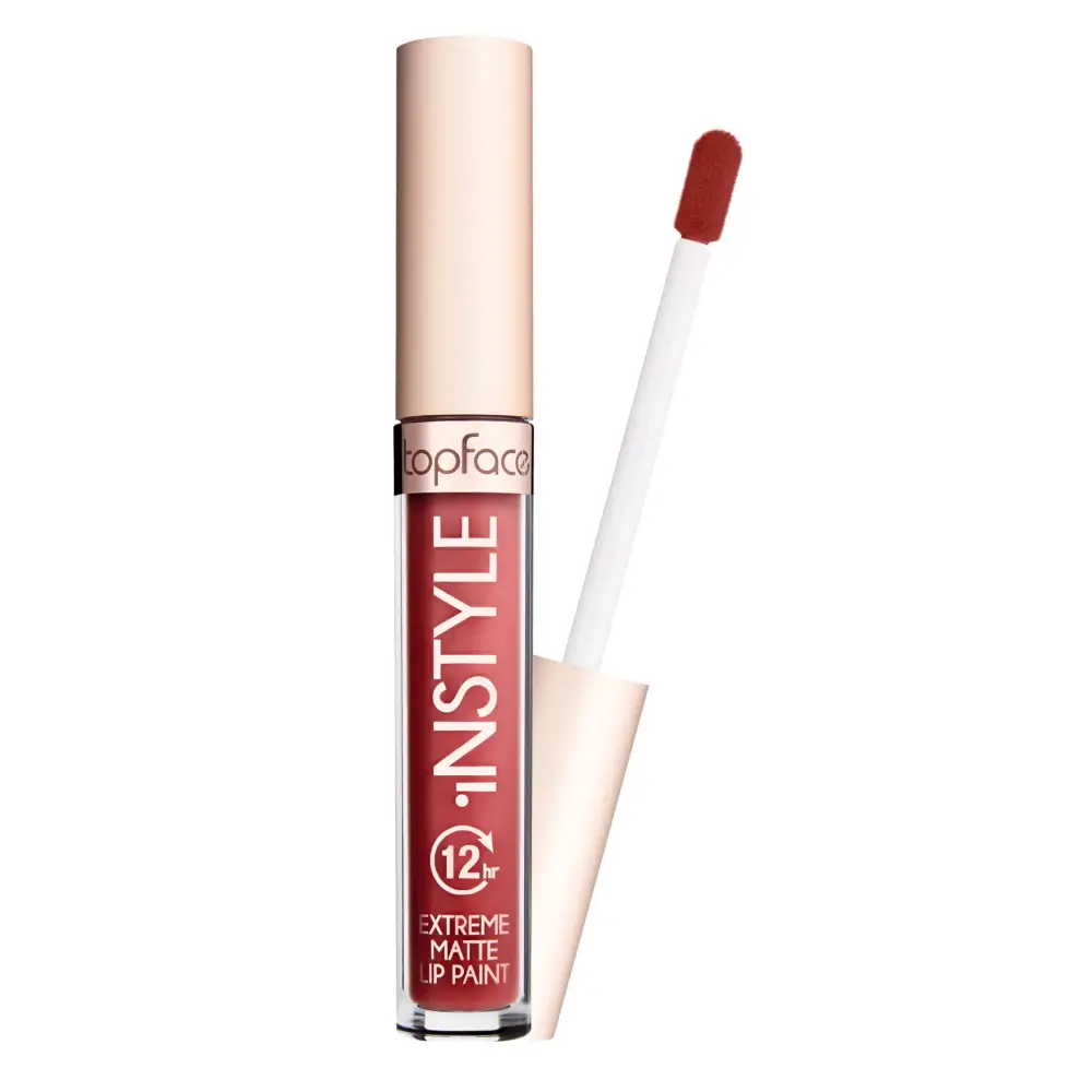 Topface Extreme Matte Instyle Folyékony Rúzs 12H – Intenzív Szín Ultra Matt Finish és Hosszantartó Kényelem - Sminkelés