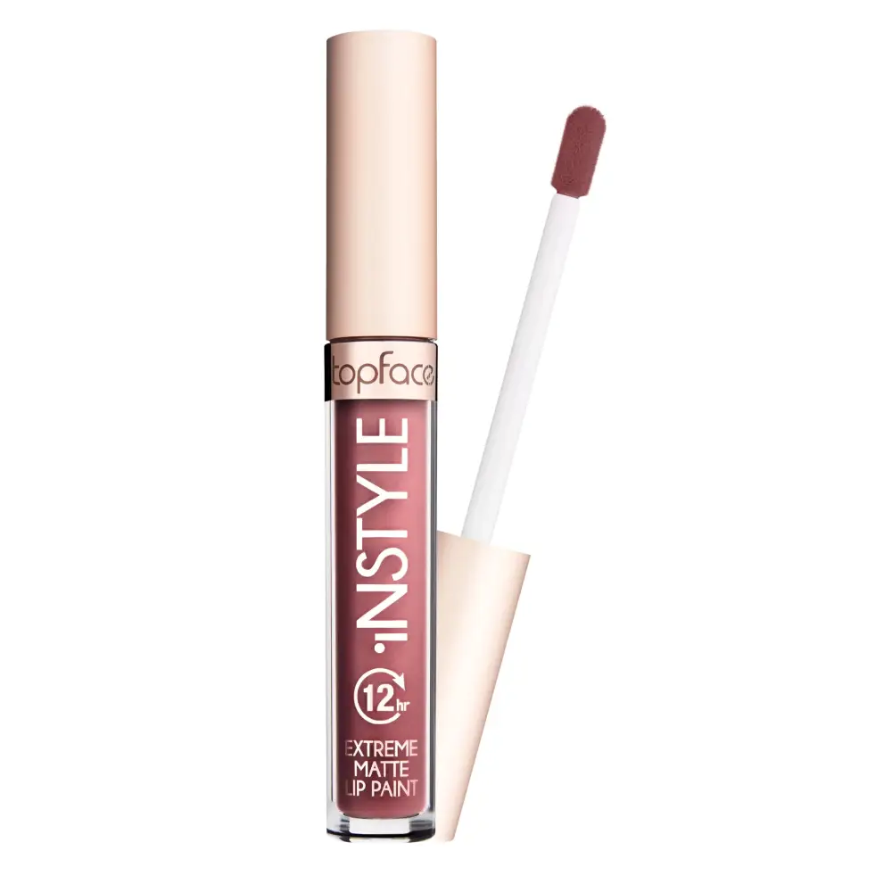 Topface Extreme Matte Instyle Folyékony Rúzs 12H – Intenzív Szín Ultra Matt Finish és Hosszantartó Kényelem - Sminkelés