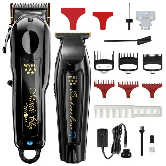 Wahl 5 Star Cordless Magic Clip + Detailer Li Fekete Hajnyíró Csomag - Ergonomikus Kialakítás - Gépek