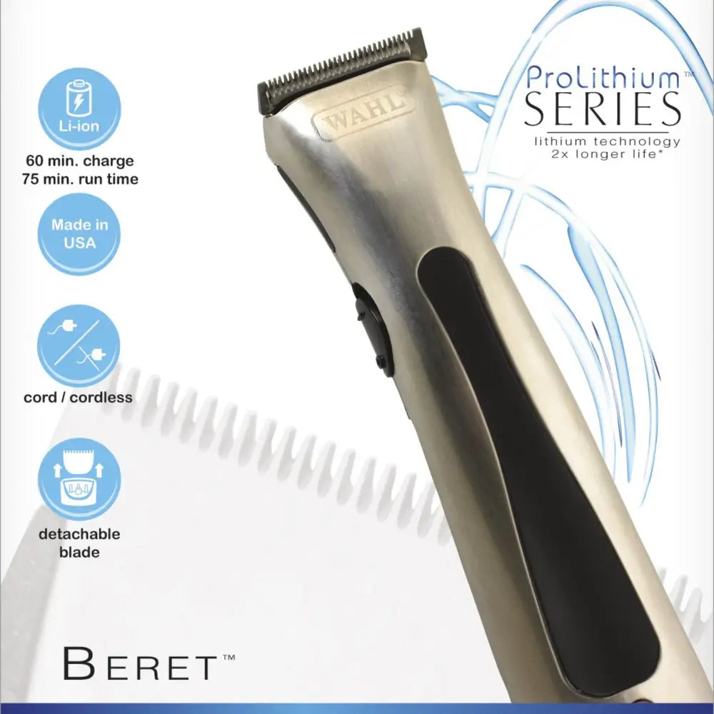 Wahl Beret – Professzionális Kontúrvágó Gép Vezetékes/Vezeték Nélküli Használattal Cserélhető Pengékkel és Hatékony