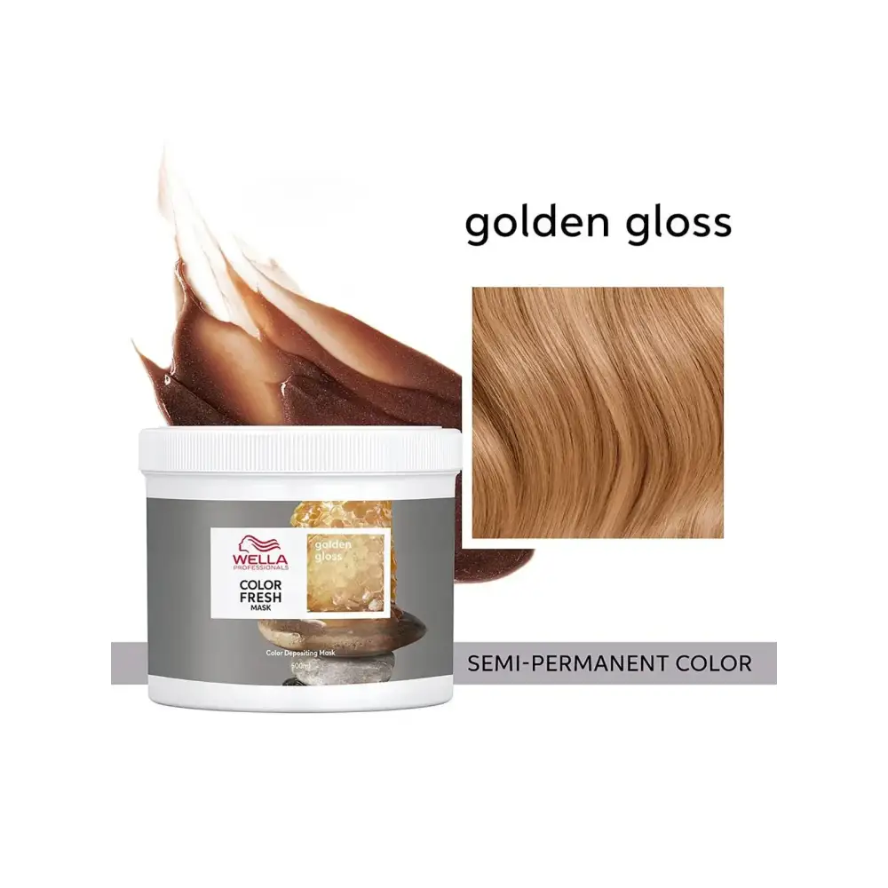 Wella Professionals Color Fresh Create Mask Golden Gloss 500ml – Aranyló Fény a Szőke Hajért - Haj