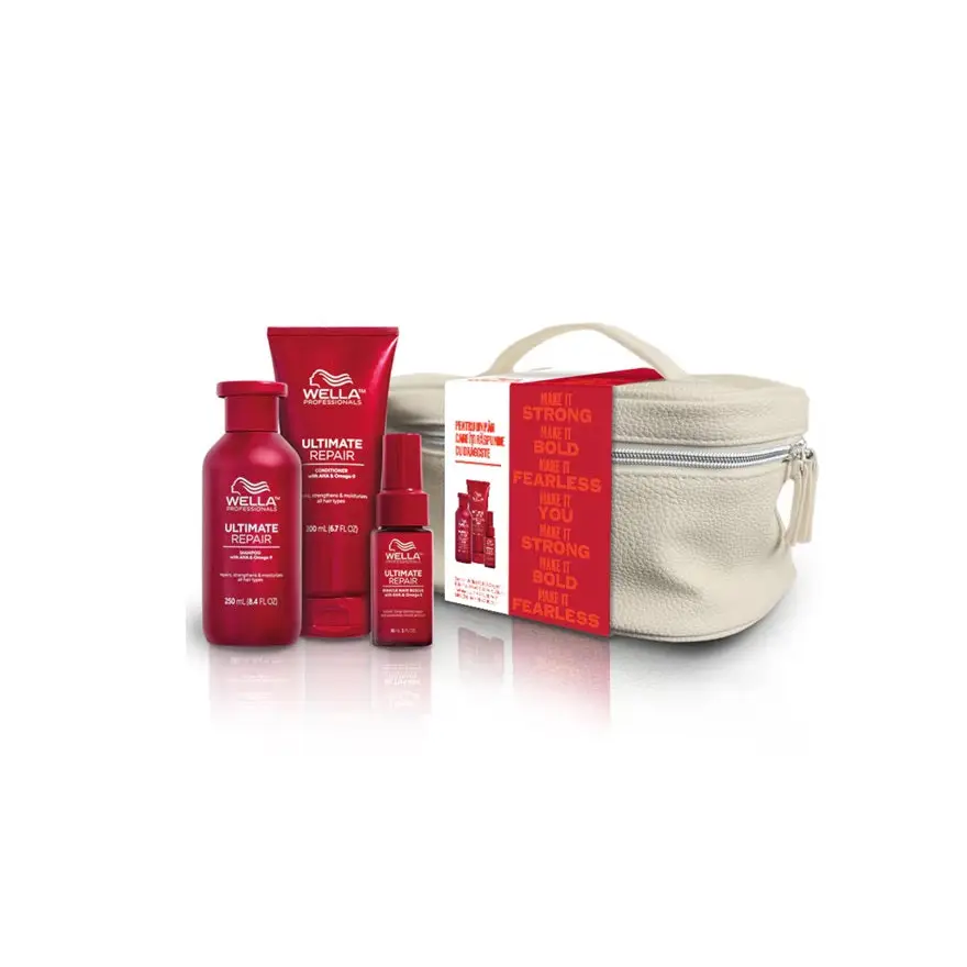 Wella Professionals Ultimate Repair Set Cadou pentru Hidratare (Șampon 250 ml + Balsam 200 ml + Tratament 30 ml) - Păr