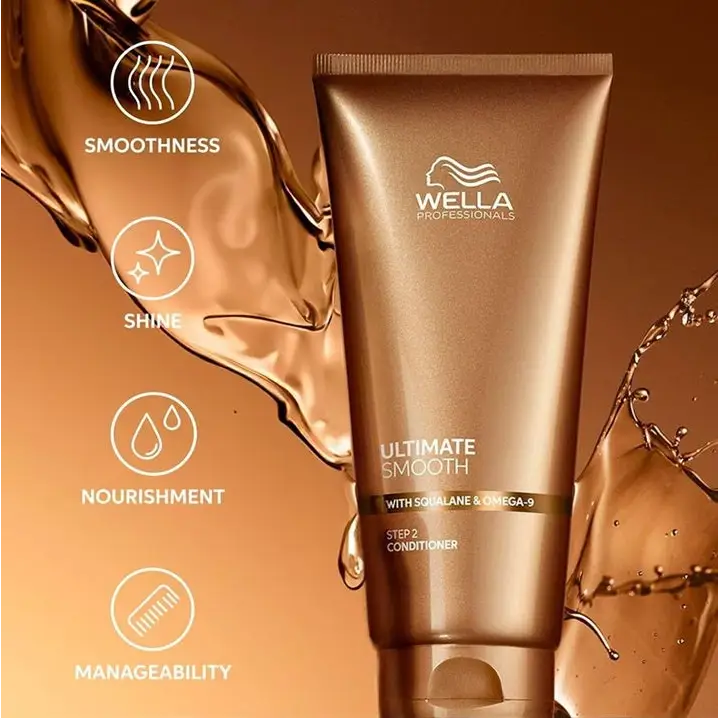 Wella Professionals Ultimate Smooth Hajbalzsam 200 ml – Intenzív hidratálás és simító ápolás száraz rakoncátlan hajra