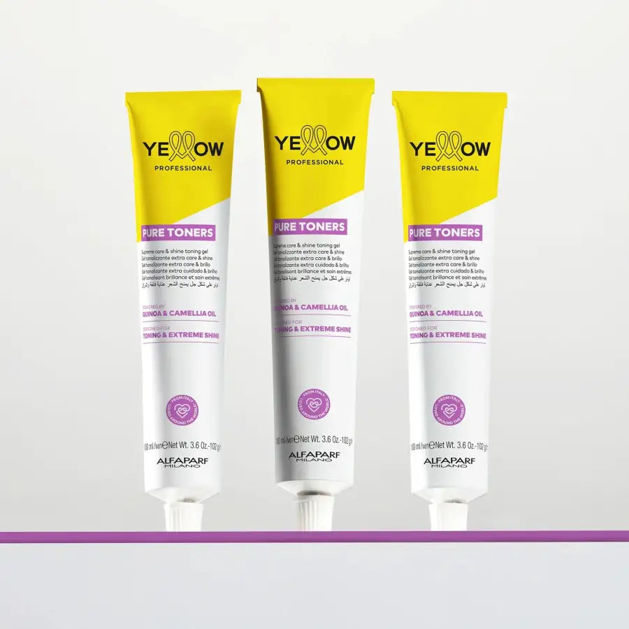 Yellow Pure Toners 100ml – Gel Tonifiant Demi-Permanent Fără Amoniac pentru Luciu Suprem și Îngrijire Intensă a Părului