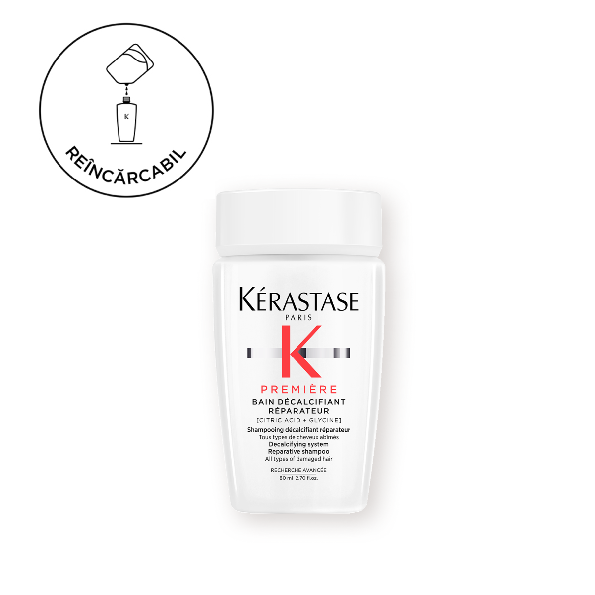 Kérastase Première Bain Décalcifiant Réparateur 80ml – Javító, vízkőoldó sampon sérült hajra