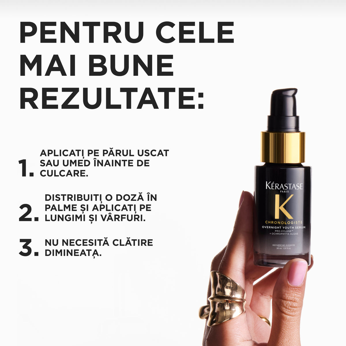 Kérastase Chronologiste Overnight Youth Serum – Öregedésgátló Éjszakai Hajszérum
