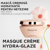 Kérastase Gloss Absolu Masque Crème Hydra‑Glaze – Hidratáló maszk vastag és elektrosztatikus hajra, intenzív fény és puhaság, 200 ml