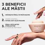 Kérastase Gloss Absolu Masque Crème Hydra‑Glaze – Hidratáló maszk vastag és elektrosztatikus hajra, intenzív fény és puhaság, 200 ml