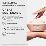 Kérastase Gloss Absolu Masque Crème Hydra‑Glaze – Hidratáló maszk vastag és elektrosztatikus hajra, intenzív fény és puhaság, 200 ml
