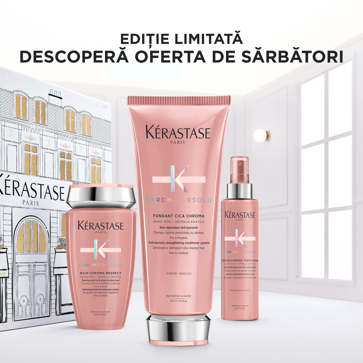 Kérastase Chroma Absolu szett ünnepekre 2025 – Maximális kényeztetés a festett és érzékeny hajnak