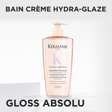 Kérastase Gloss Absolu Bain Crème Hydra-Glaze – Hidratáló sampon vastag és sprőd hajra, szulfátmentes, intenzív fény