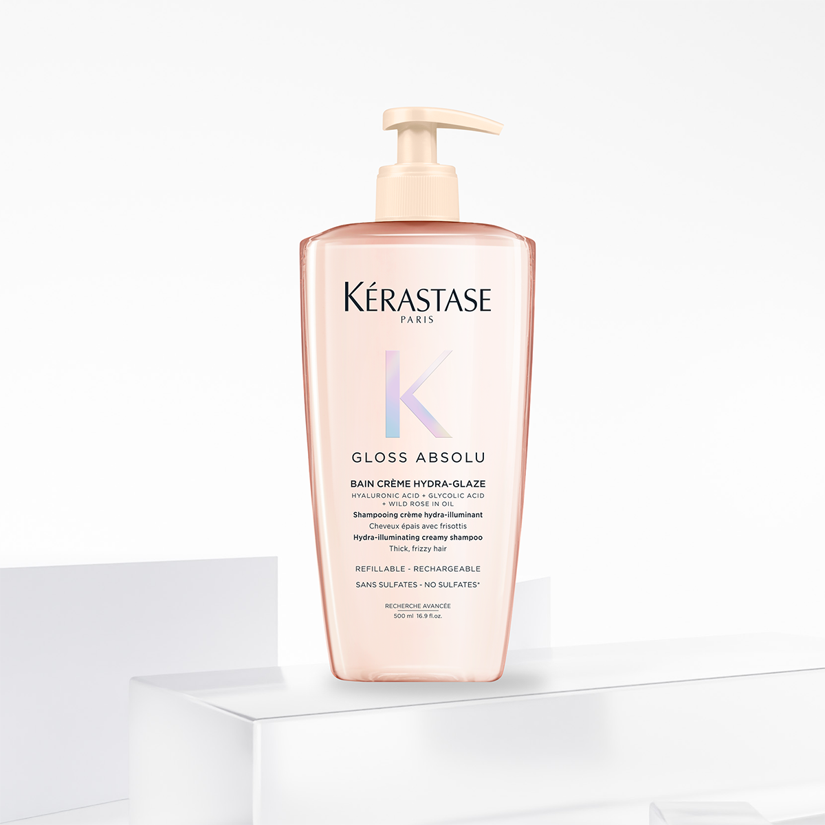 Kérastase Gloss Absolu Bain Crème Hydra-Glaze – Hidratáló sampon vastag és sprőd hajra, szulfátmentes, intenzív fény