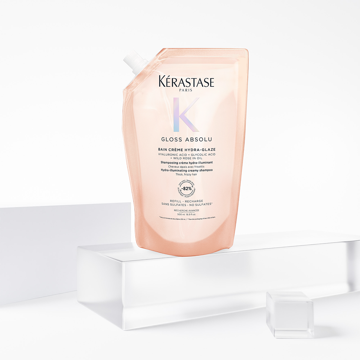 Kérastase Gloss Absolu Bain Crème Hydra-Glaze – Hidratáló sampon vastag és sprőd hajra, szulfátmentes, intenzív fény