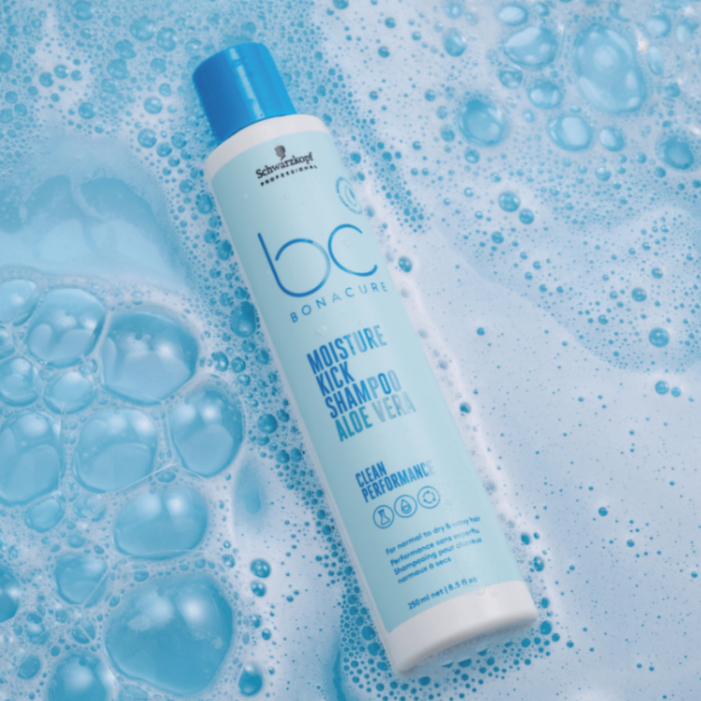 Schwarzkopf Professional Bonacure Moisture Kick – Șampon cu aloe vera și moringă pentru păr uscat
