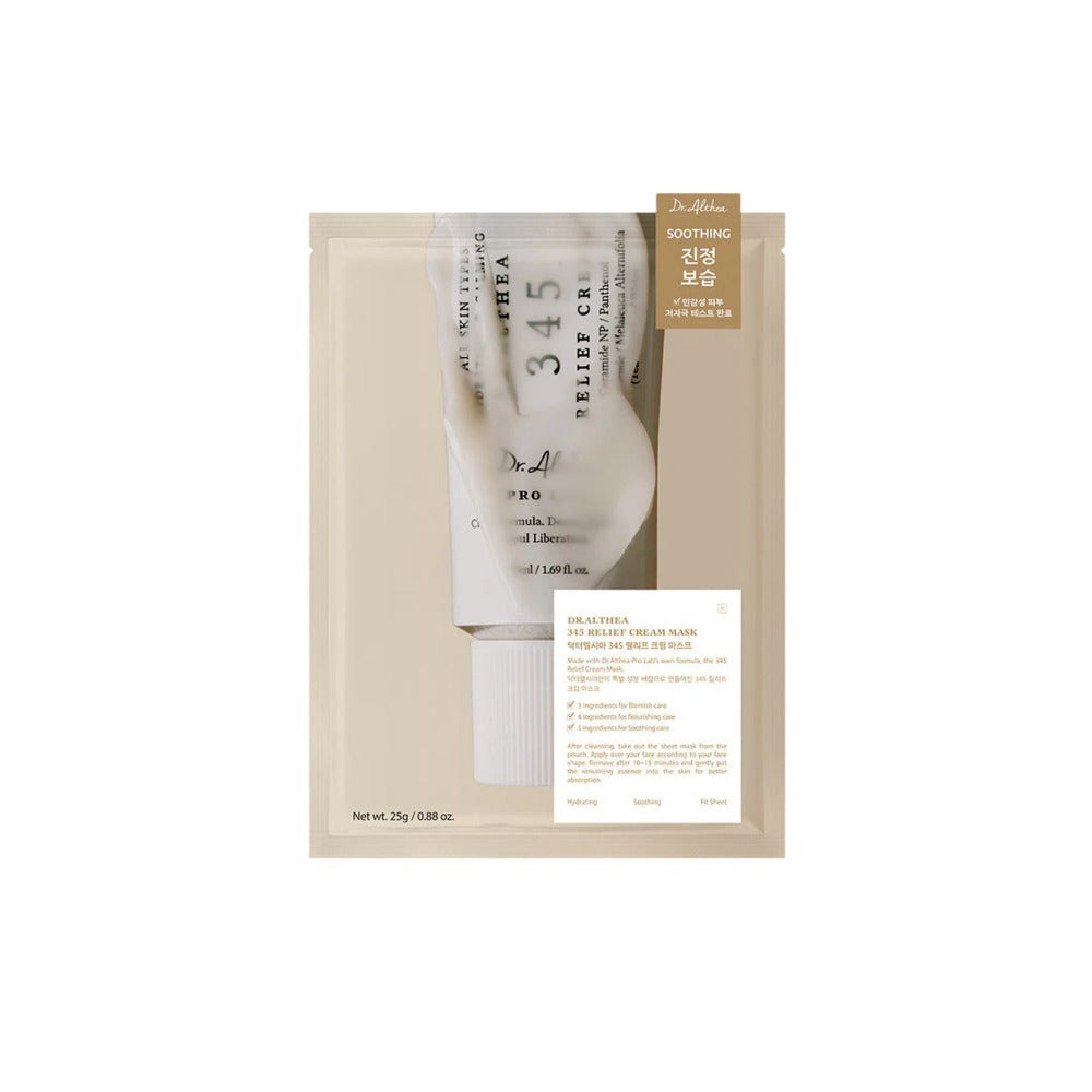 DR. ALTHEA 345 Relief Cream Sheet Mask nyugtató fátyolmaszk 25 g
