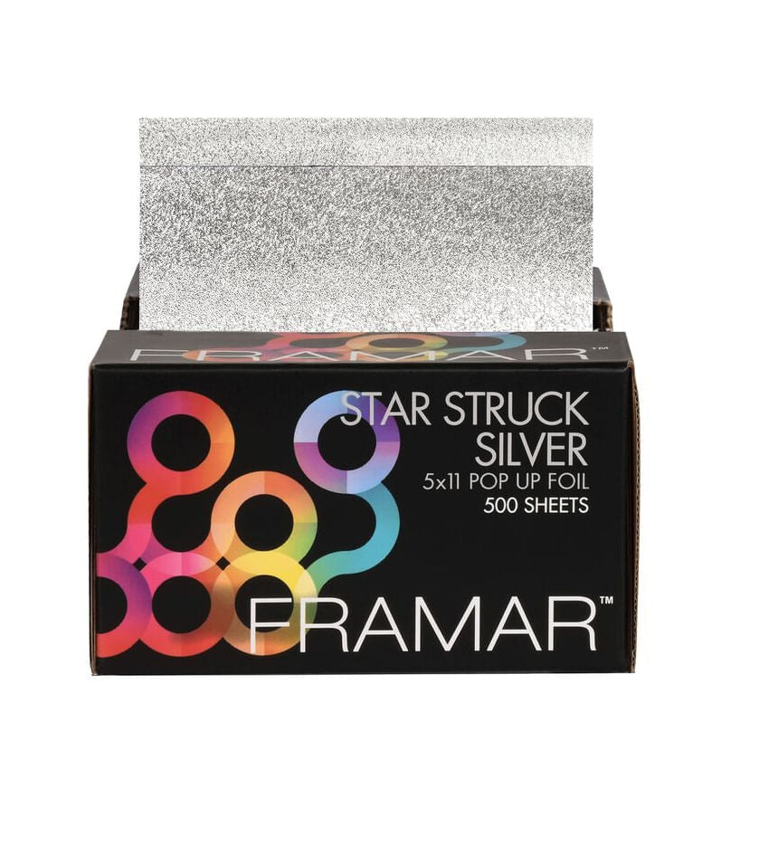 Framar Star Struck Silver Set 500 Folii Pretăiate Embosate Pentru Șuvițe