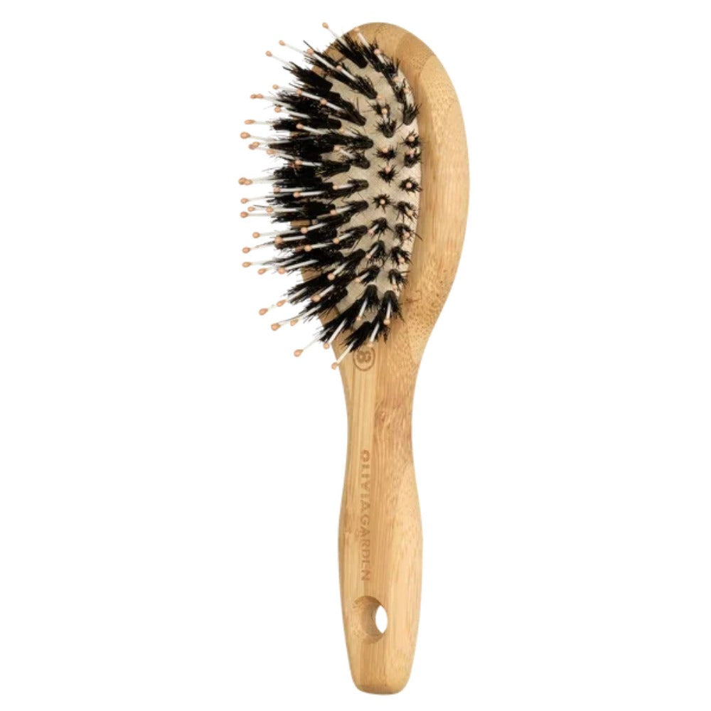 Olivia Garden Bamboo Touch Care Vaddisznósörtés és nejlon hajkefe XS