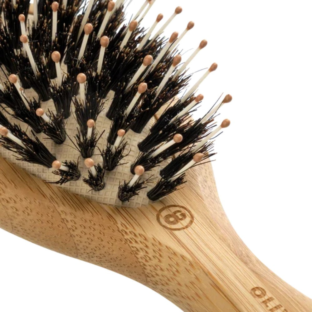 Olivia Garden Bamboo Touch Care Vaddisznósörtés és nejlon hajkefe XS