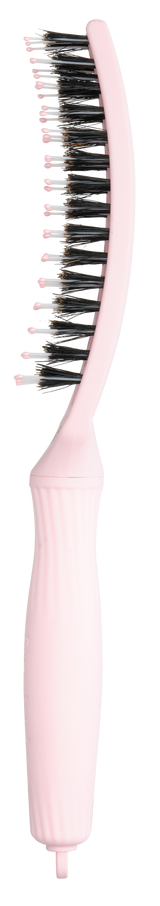 Olivia Garden Fingerbrush Care Iconic Boar & Nylon – Pasztell rózsaszín S – Professzionális fésű a fájdalommentes gubancmentesítéshez és a fényes hajért