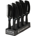 Olivia Garden Fingerbrush Boar & Nylon Black M Display 8 db