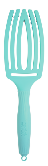 Olivia Garden FingerBrush Combo Medium Mint – Professzionális Közepes Méretű Hajkefe Keratinos Vaddisznósörtékkel és Ionizált Nylon Sörtékkel